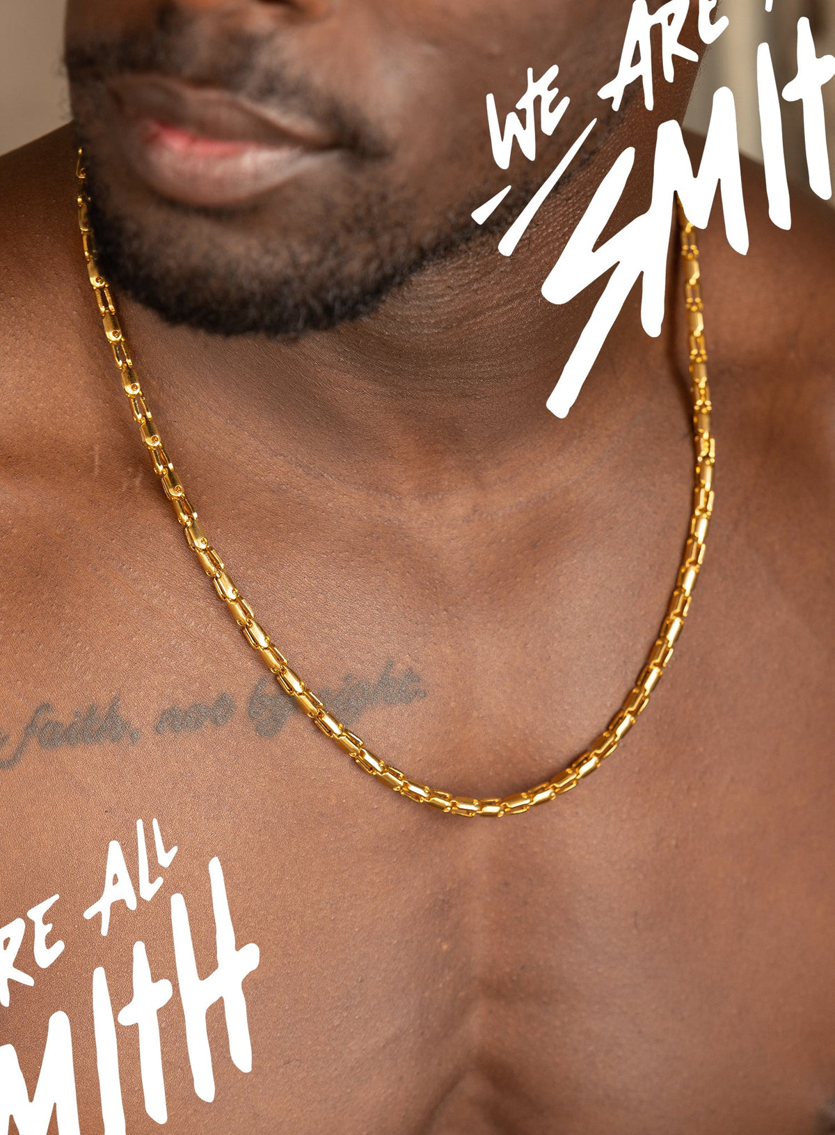 Stainless Steel Gold Plated Men's 5mm Chain Necklace