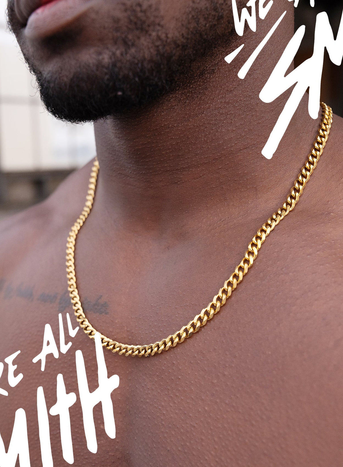 Stainless Steel Gold Plated 7mm Cuban Chain