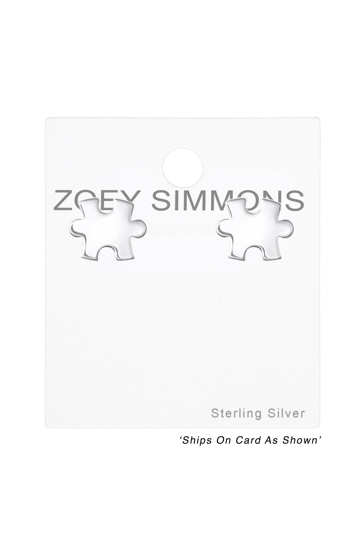 Sterling Silver Jigsaw Ear Studs - SS