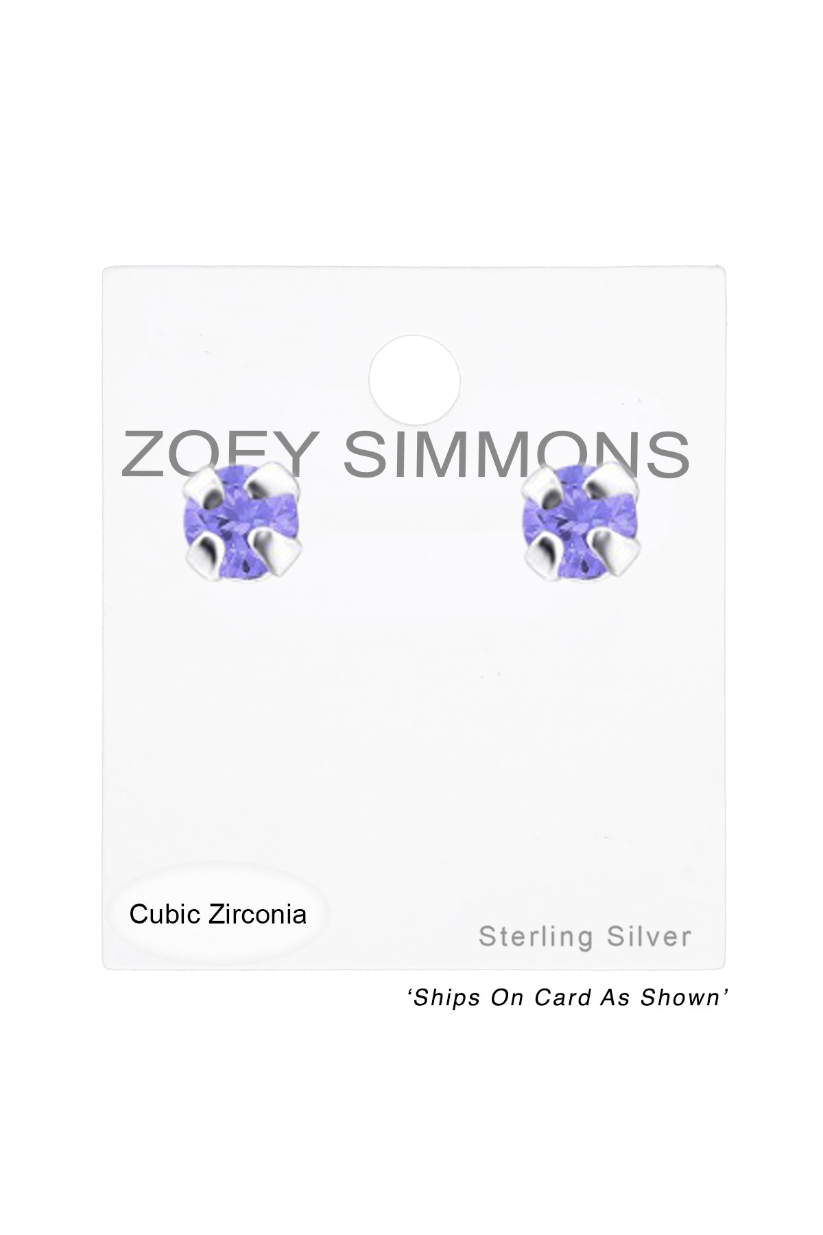 Sterling Silver Round 2mm Ear Studs With Cubic Zirconia - SS