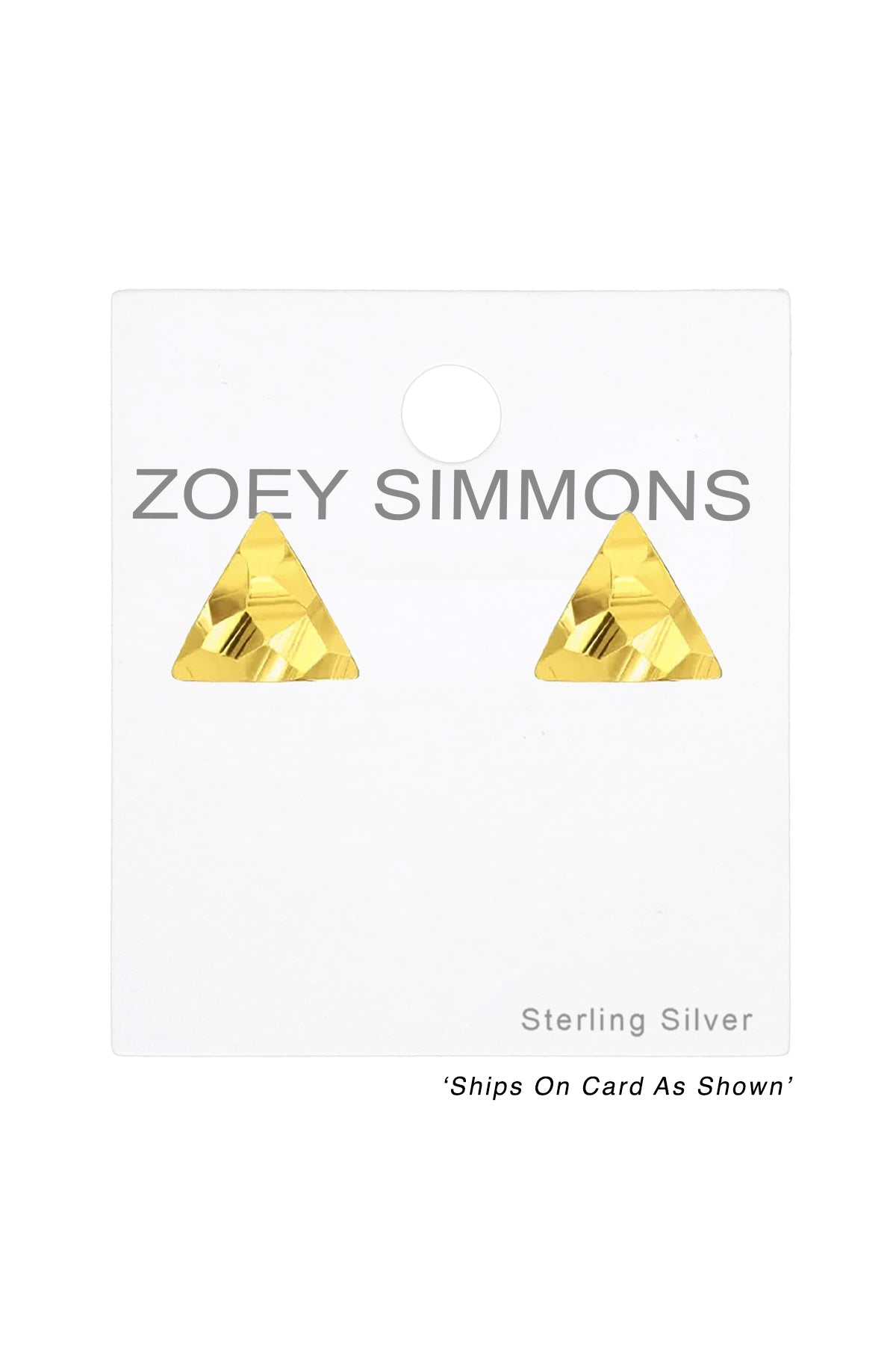 Sterling Silver Triangle Ear Studs - VM