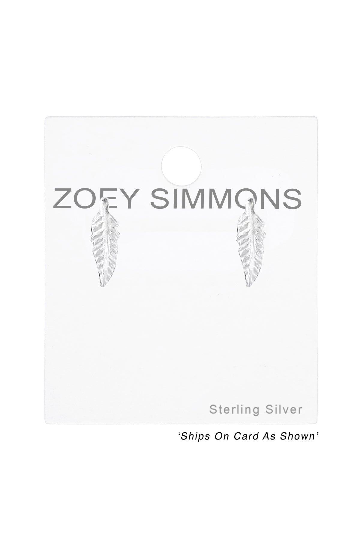 Sterling Silver Feather Ear Studs - SS