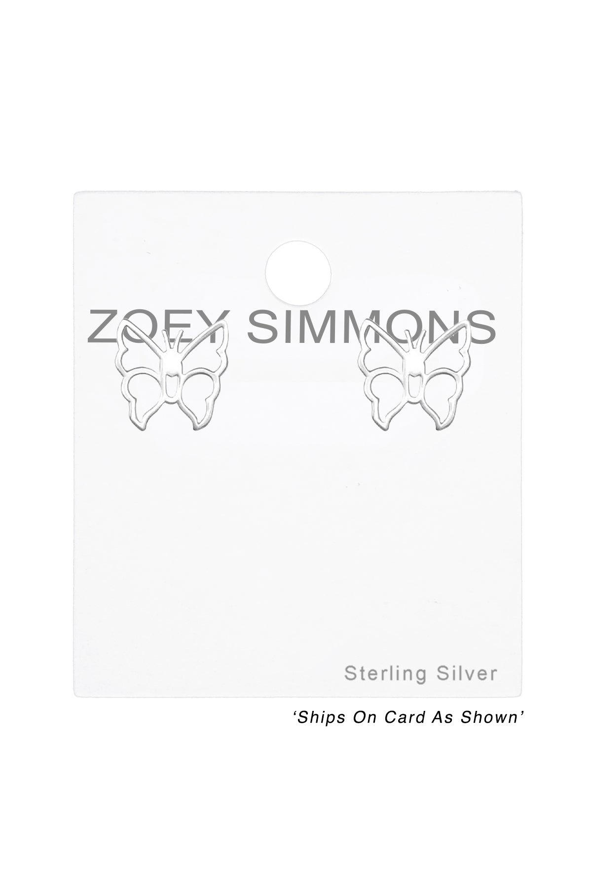 Sterling Silver Butterfly Ear Studs - SS