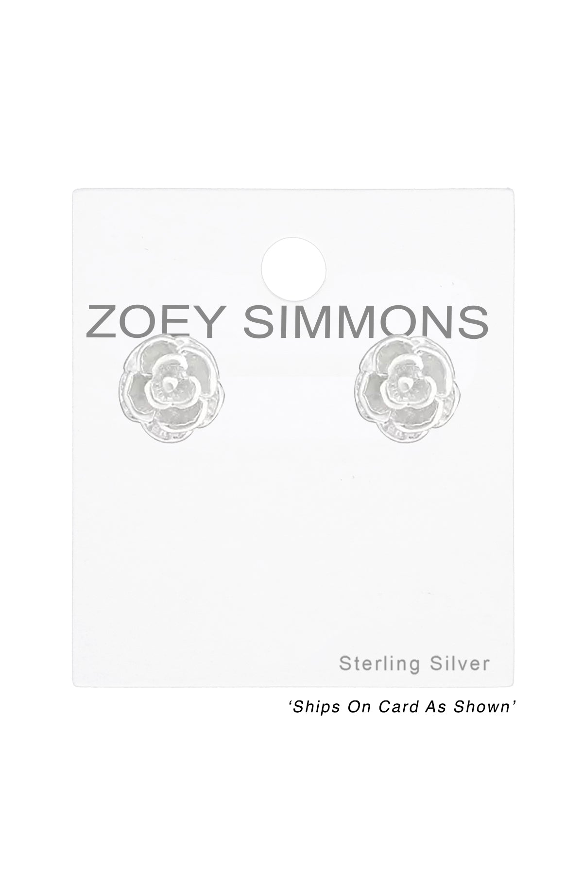Sterling Silver Rose Ear Studs - SS