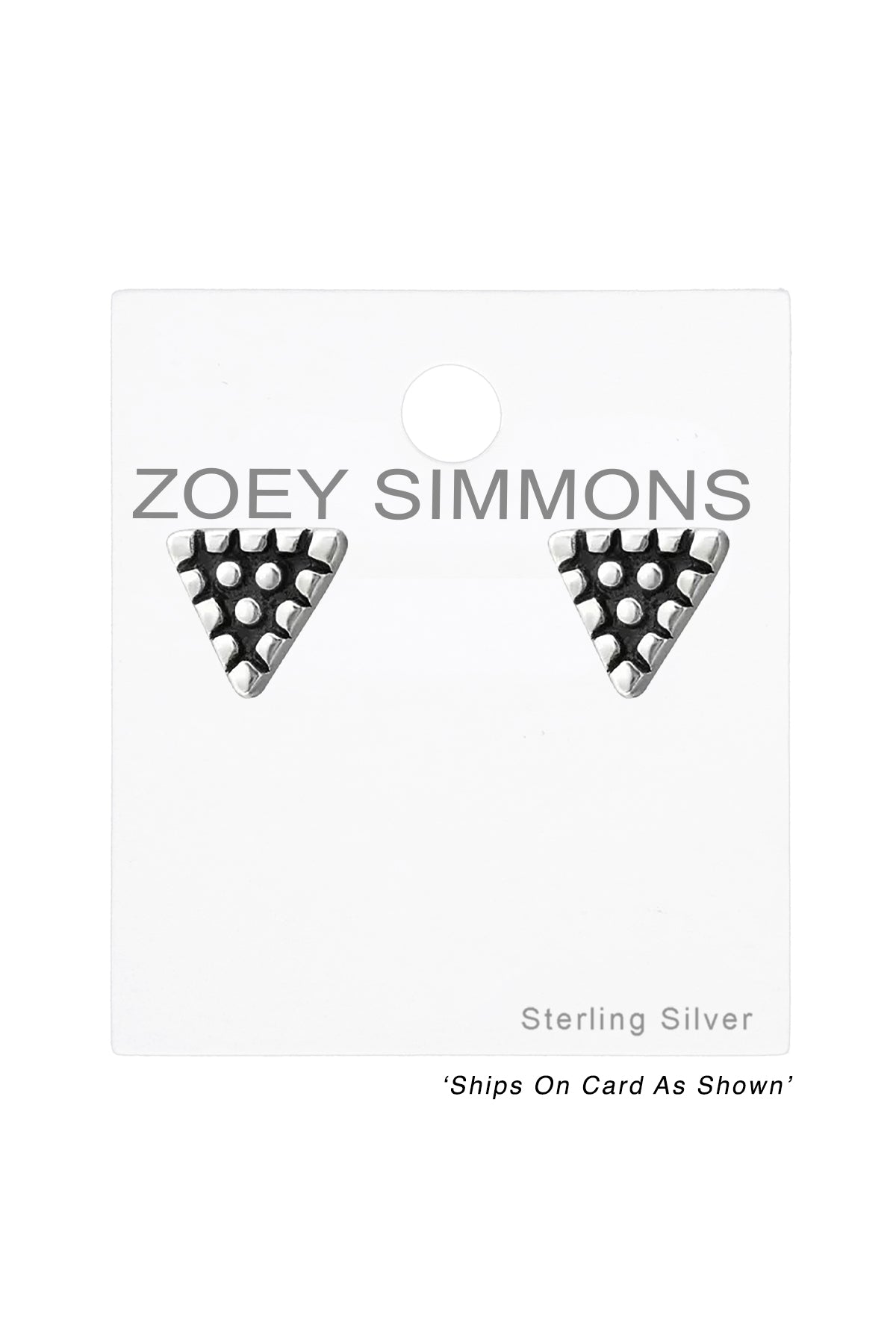 Sterling Silver Triangle Ear Studs - SS