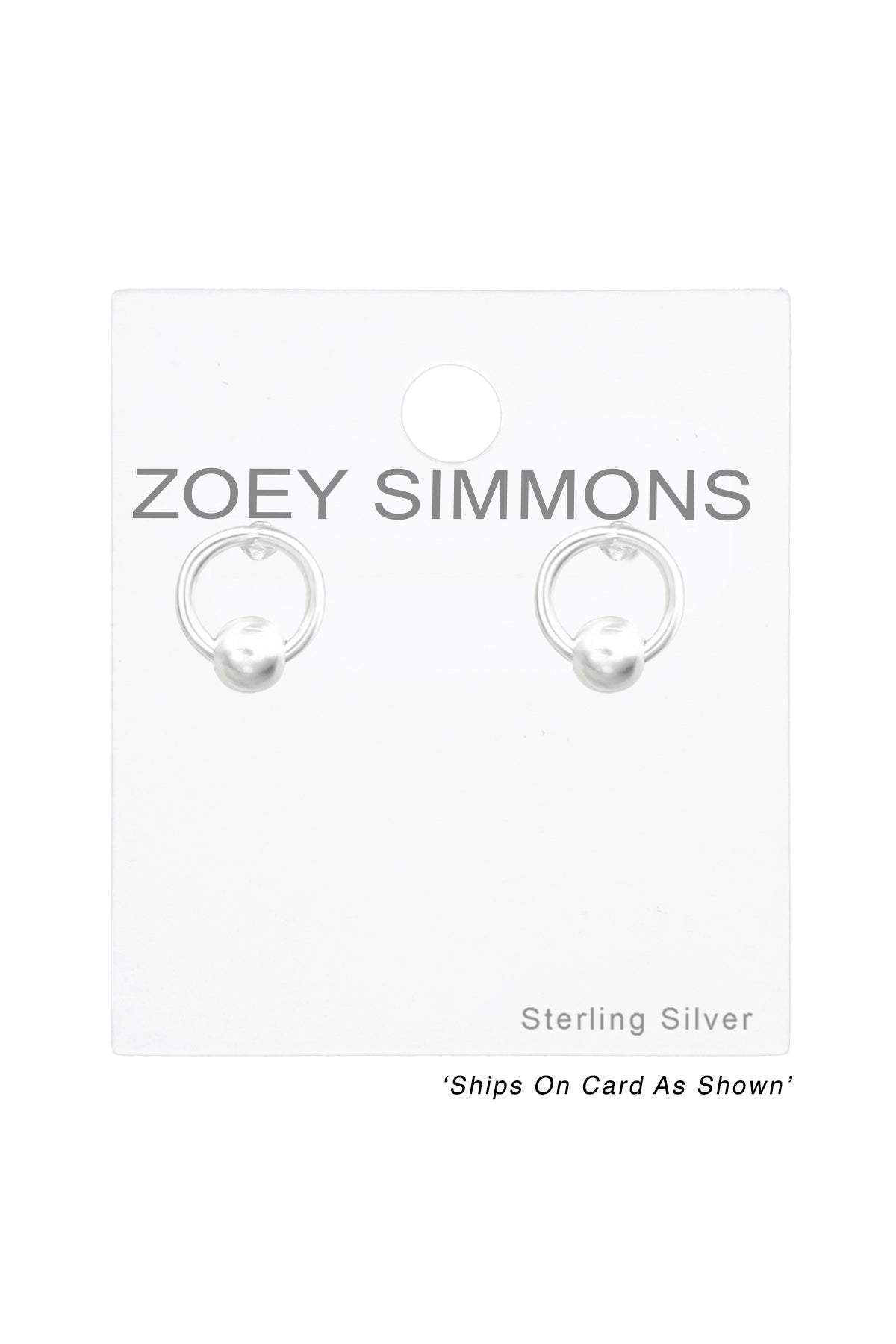 Sterling Silver Ring Ear Studs - SS