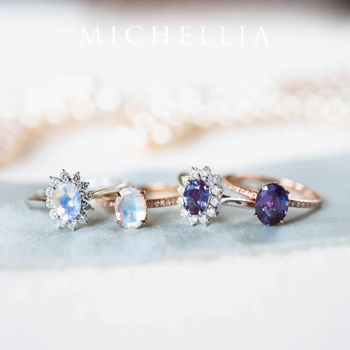 [Elaine] Modern Classic Oval Solitaire Ring in Moonstone