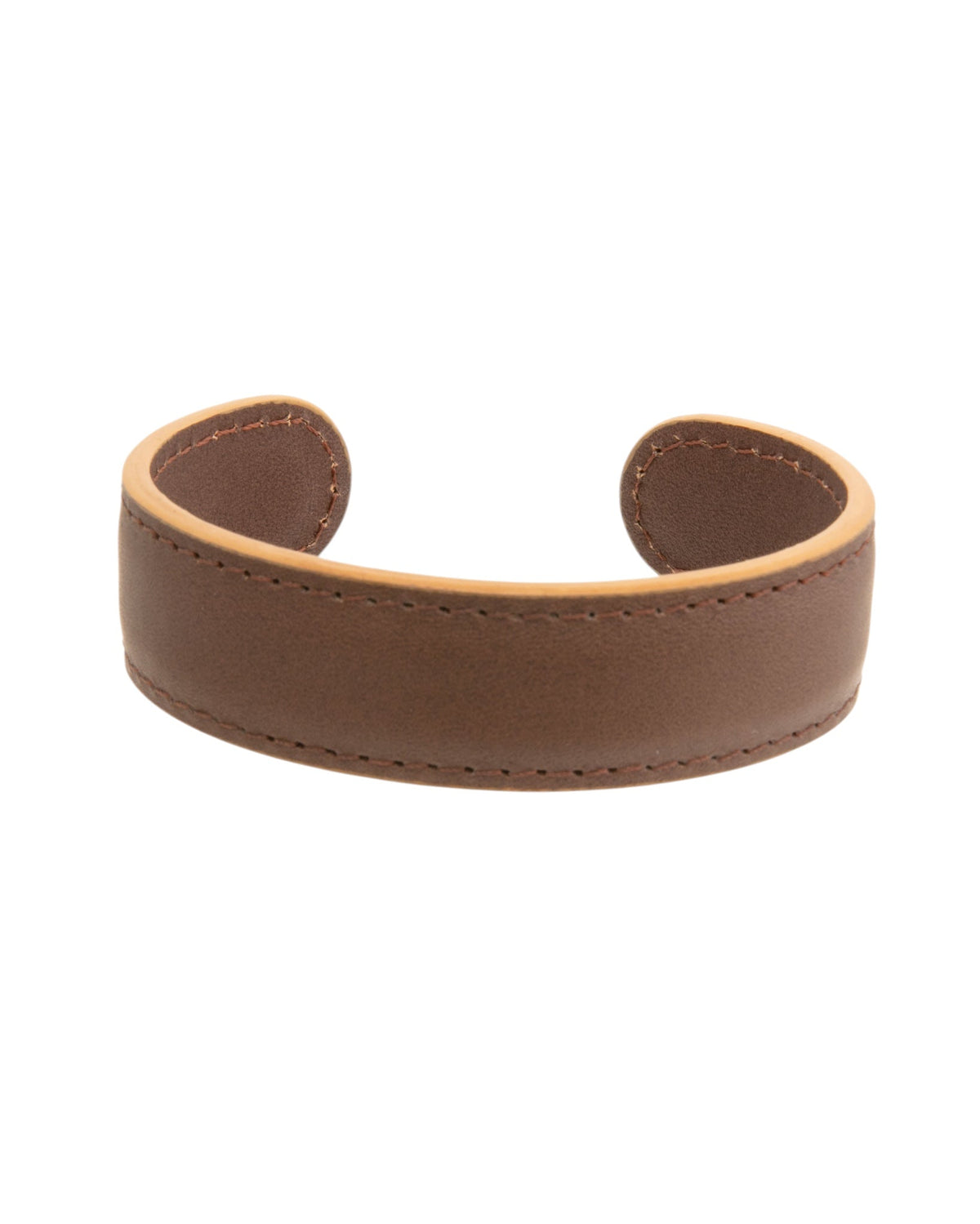 Mens Bracelet Brown Leather Cuff
