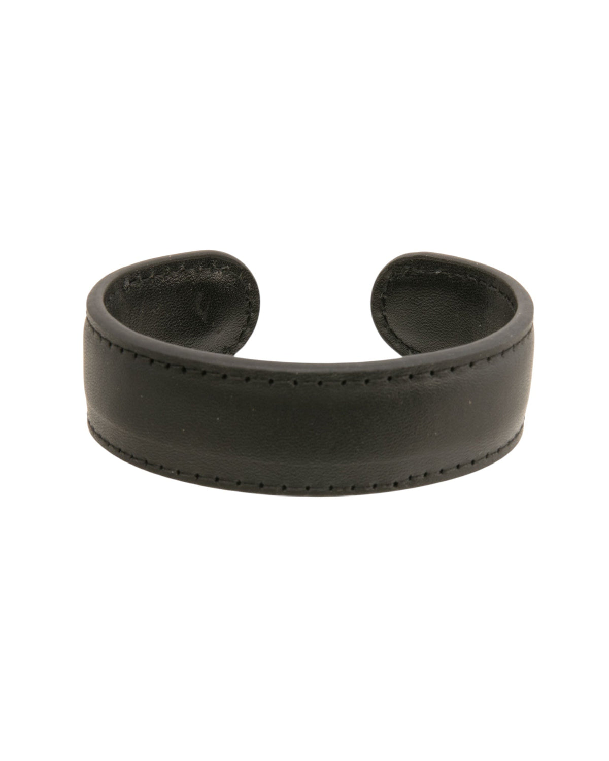Mens Bracelet Black Leather Cuff