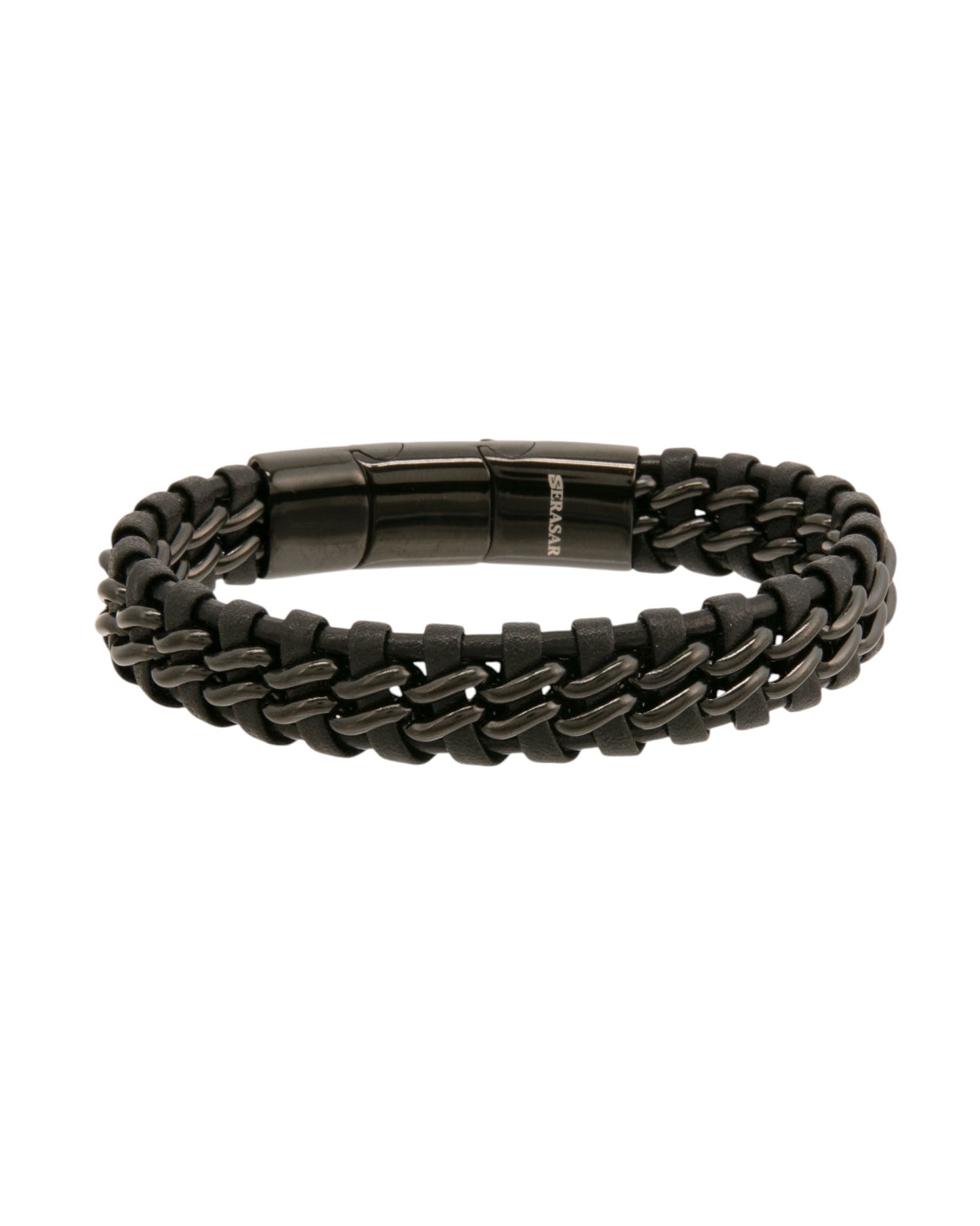 Mens Bracelet Black Braided