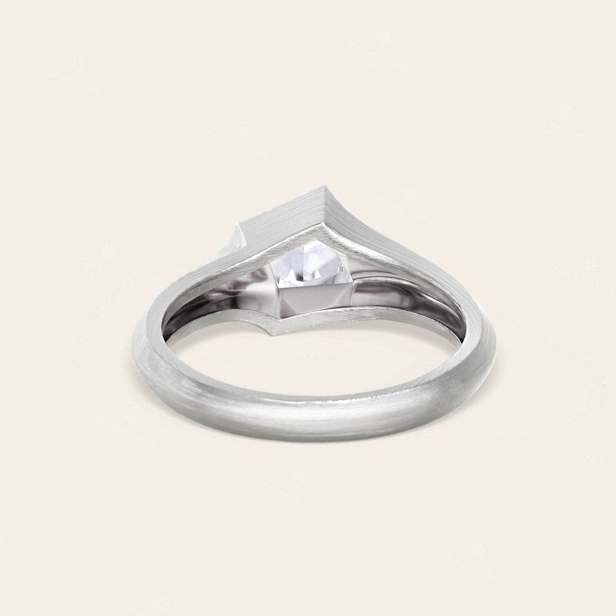 Kite Cut Moissanite Art Deco Men's Engagement Ring