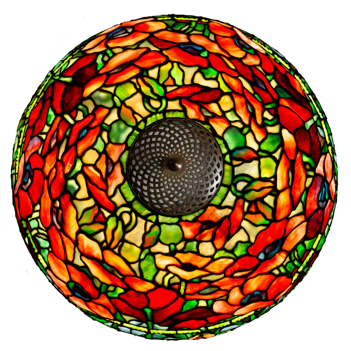 Tiffany Studios New York Pair of "Oriental Poppy" Table Lamps