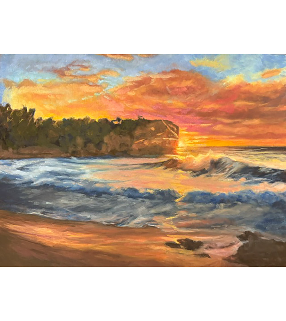 Sunrise Over Shipwreck Beach by Laurie Miller