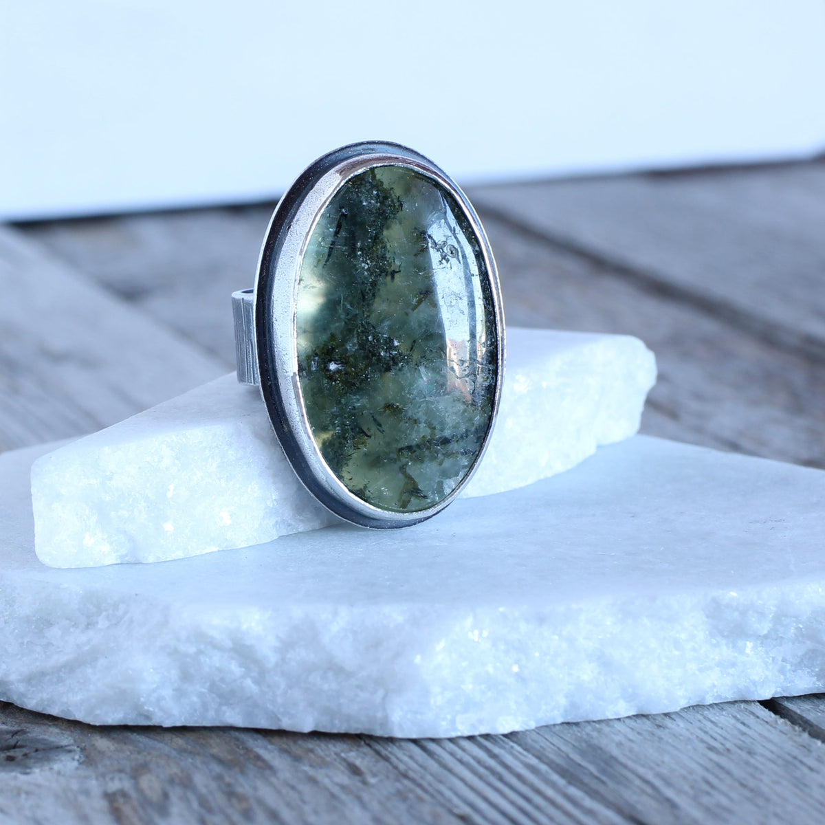 Prehnite Ring - Size S - Limited Edition