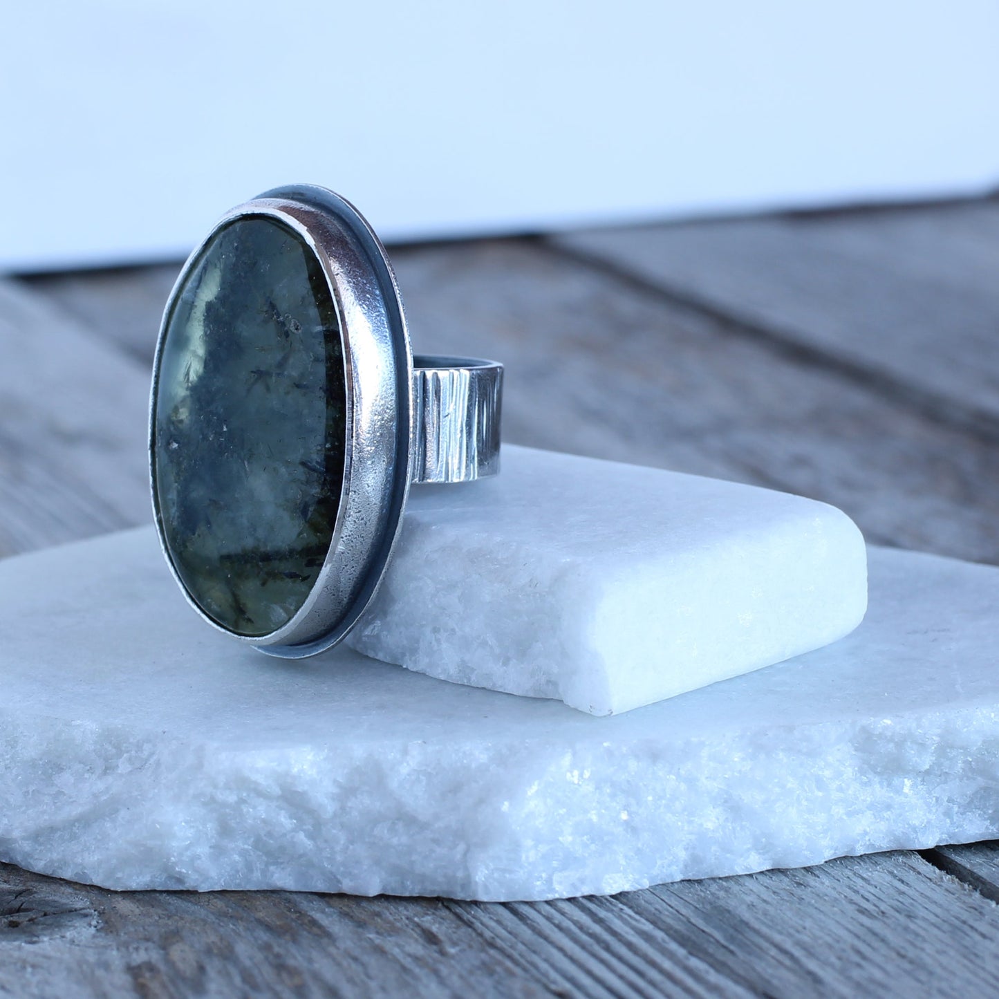 Prehnite Ring - Size S - Limited Edition