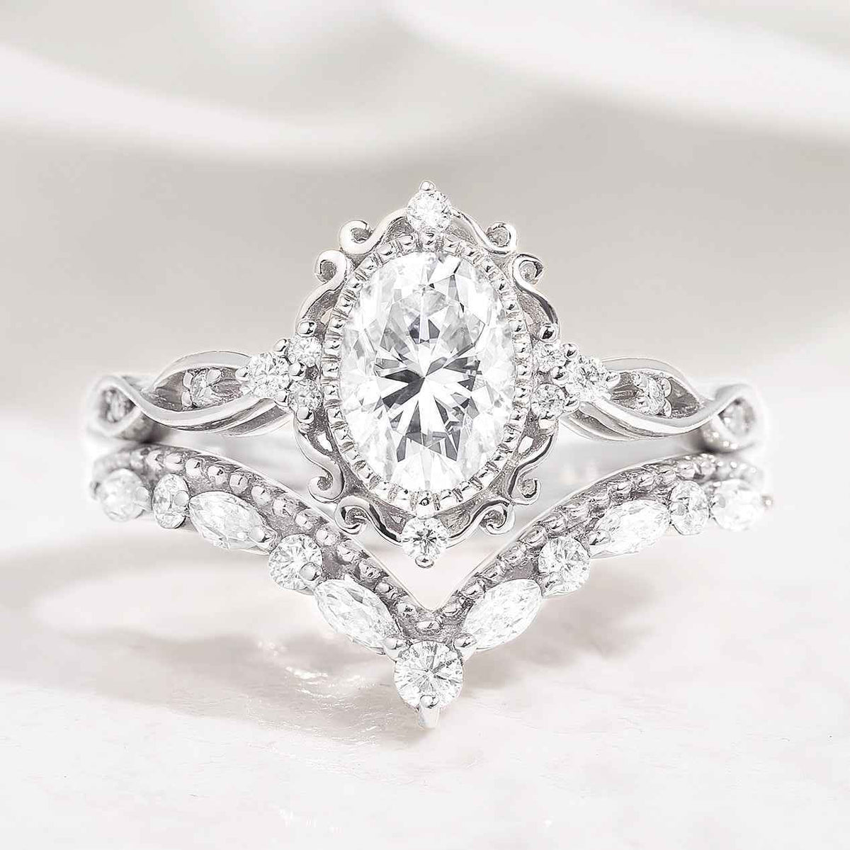 Moissanite Stacking Wedding Band One Piece For Women