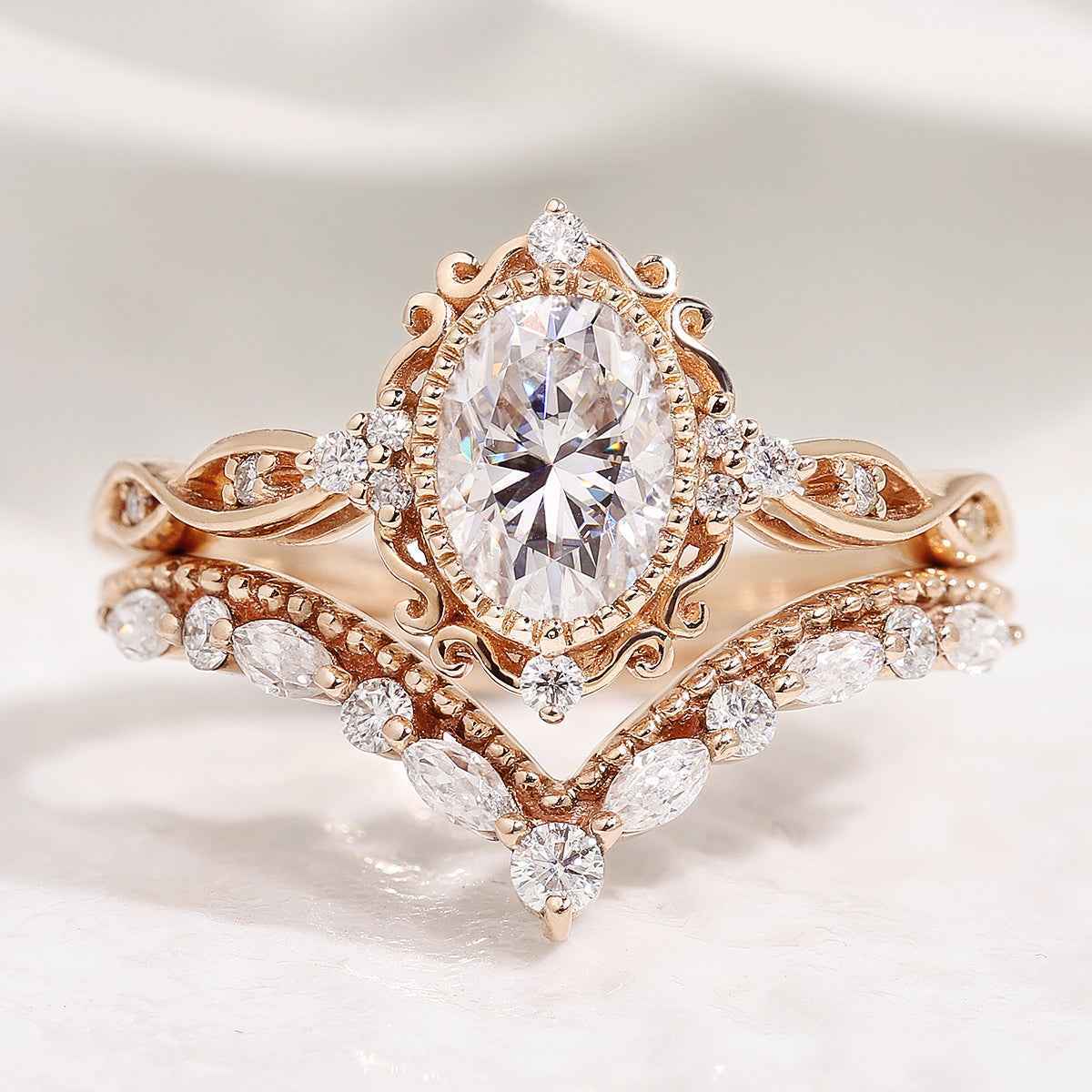 Moissanite Stacking Wedding Band One Piece For Women