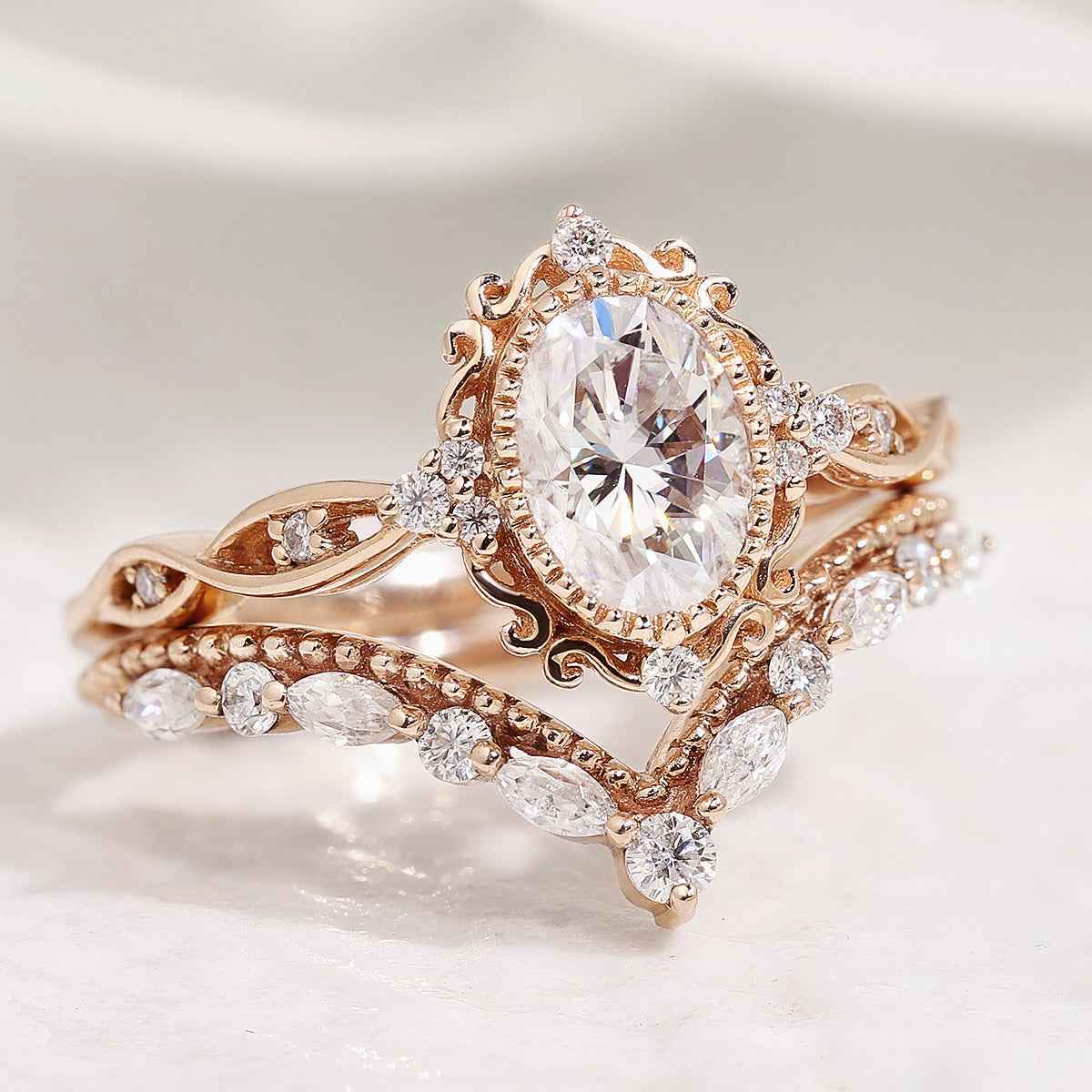 Moissanite Stacking Wedding Band One Piece For Women