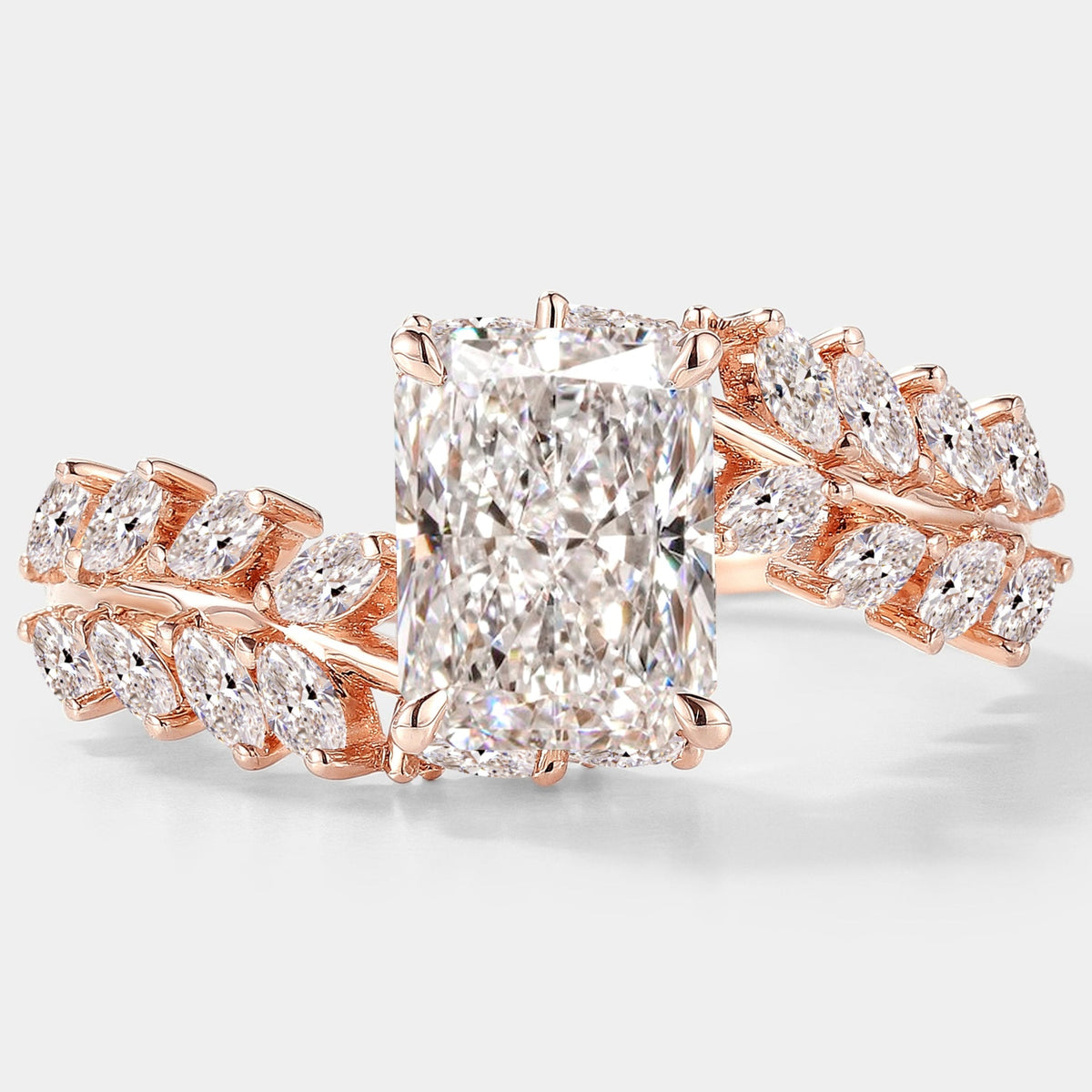 Emerald Cut Lab Grown Diamond Classic Engagement Ring