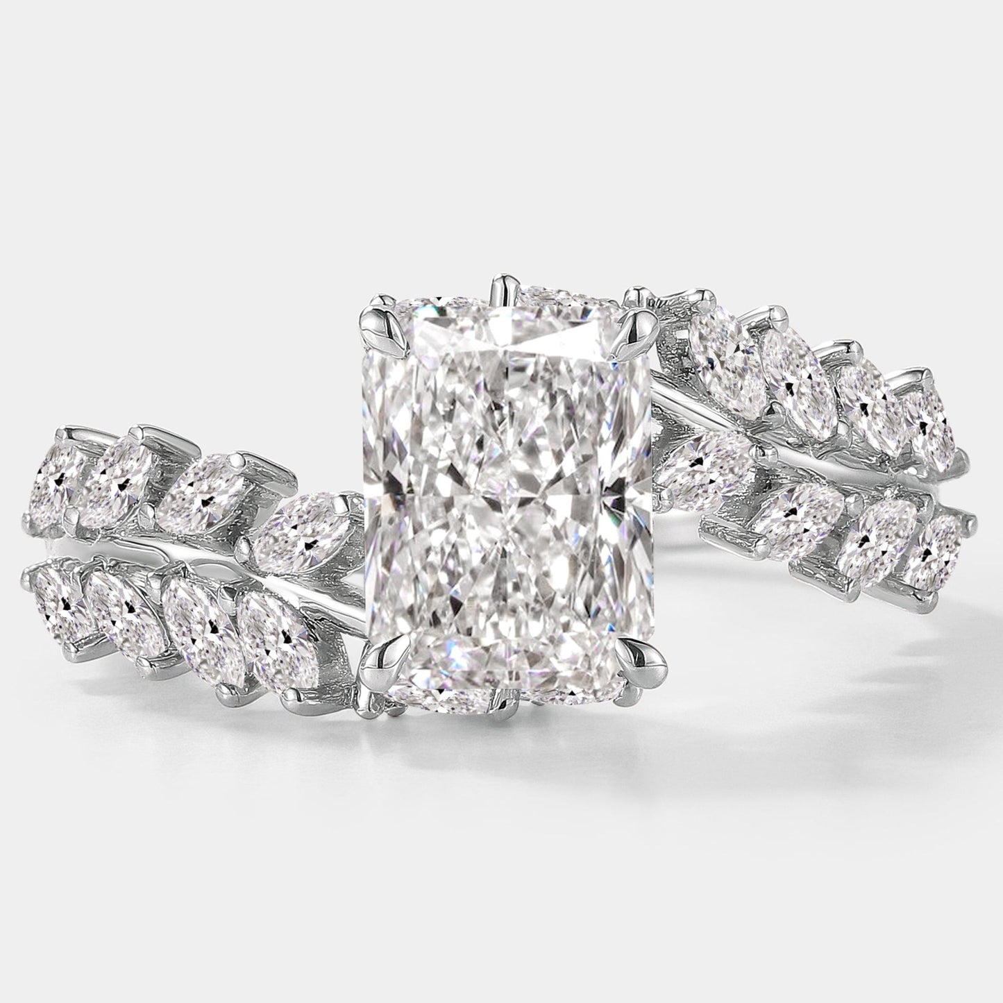 Emerald Cut Lab Grown Diamond Classic Engagement Ring