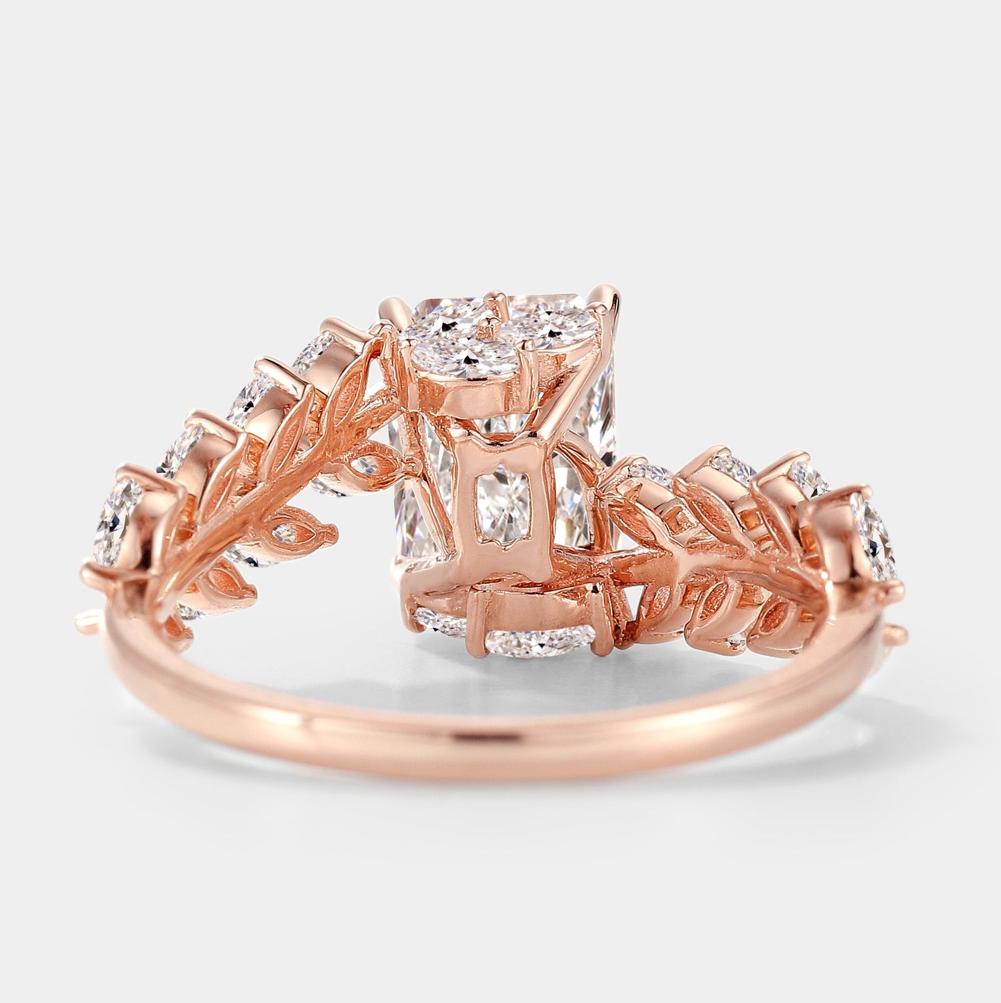 Emerald Cut Lab Grown Diamond Classic Engagement Ring