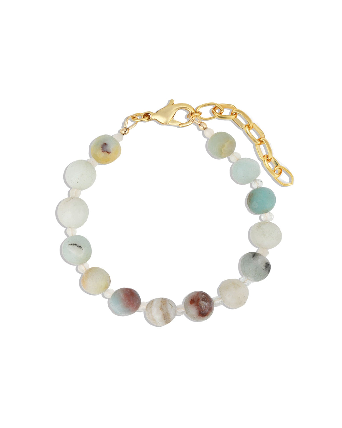 Multi Amazonite Faceted Beaded Bracelet | 8mm