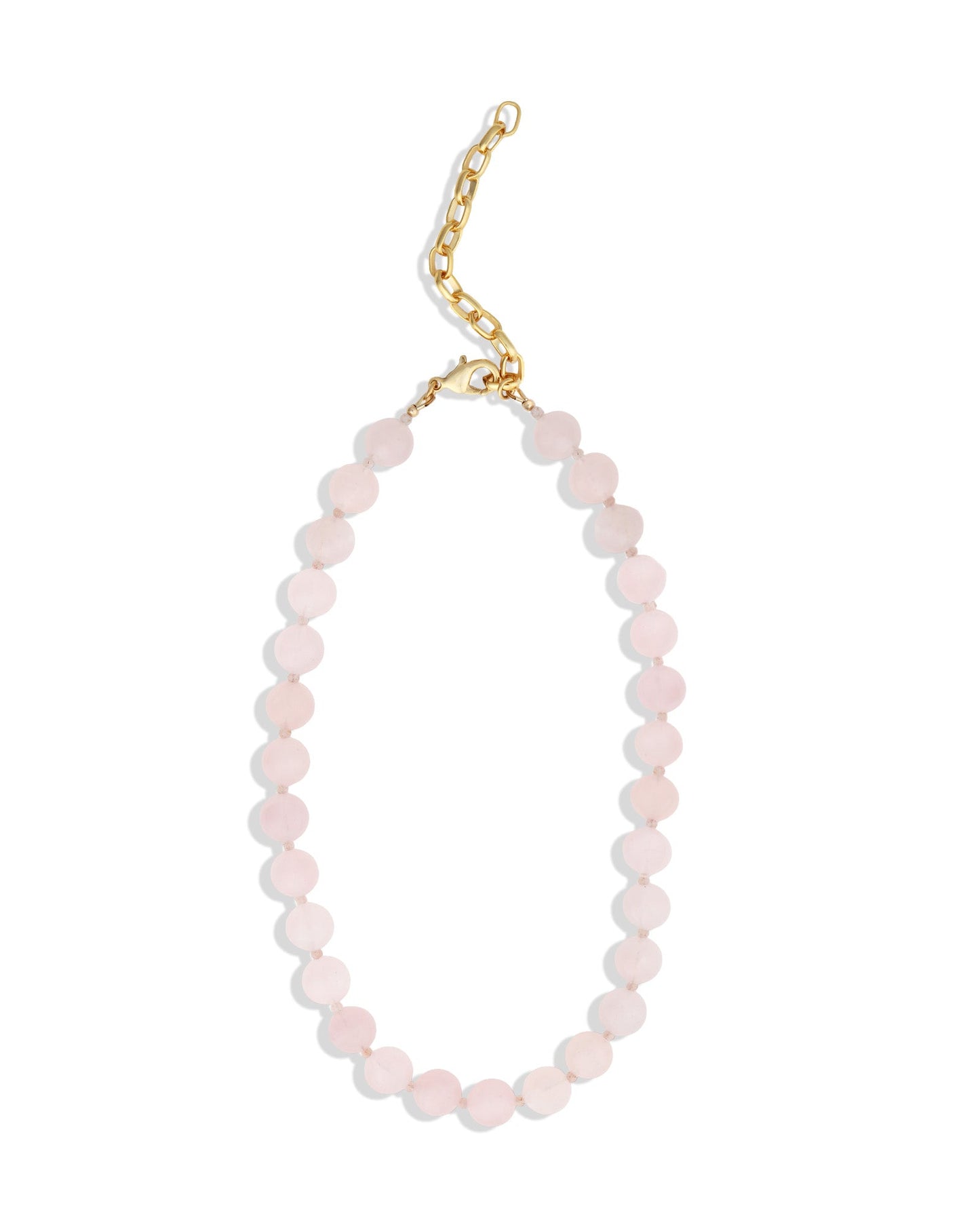Rose Quartz Beaded Necklace | 10mm