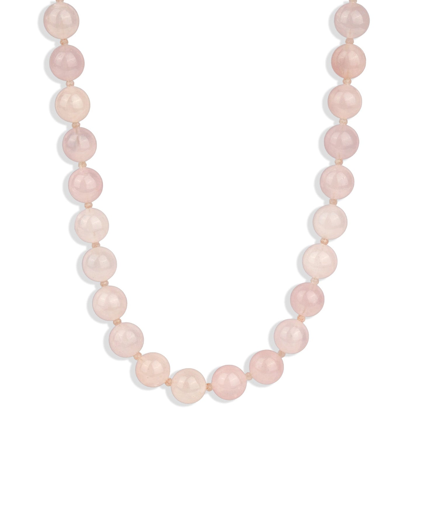 Rose Quartz Beaded Necklace | 10mm