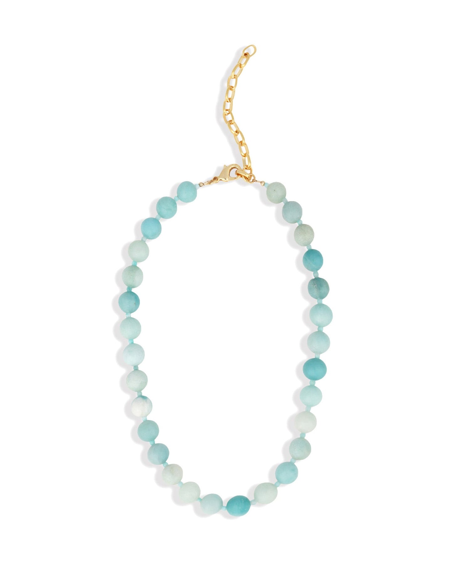 Blue Amazonite Beaded Necklace | 10mm