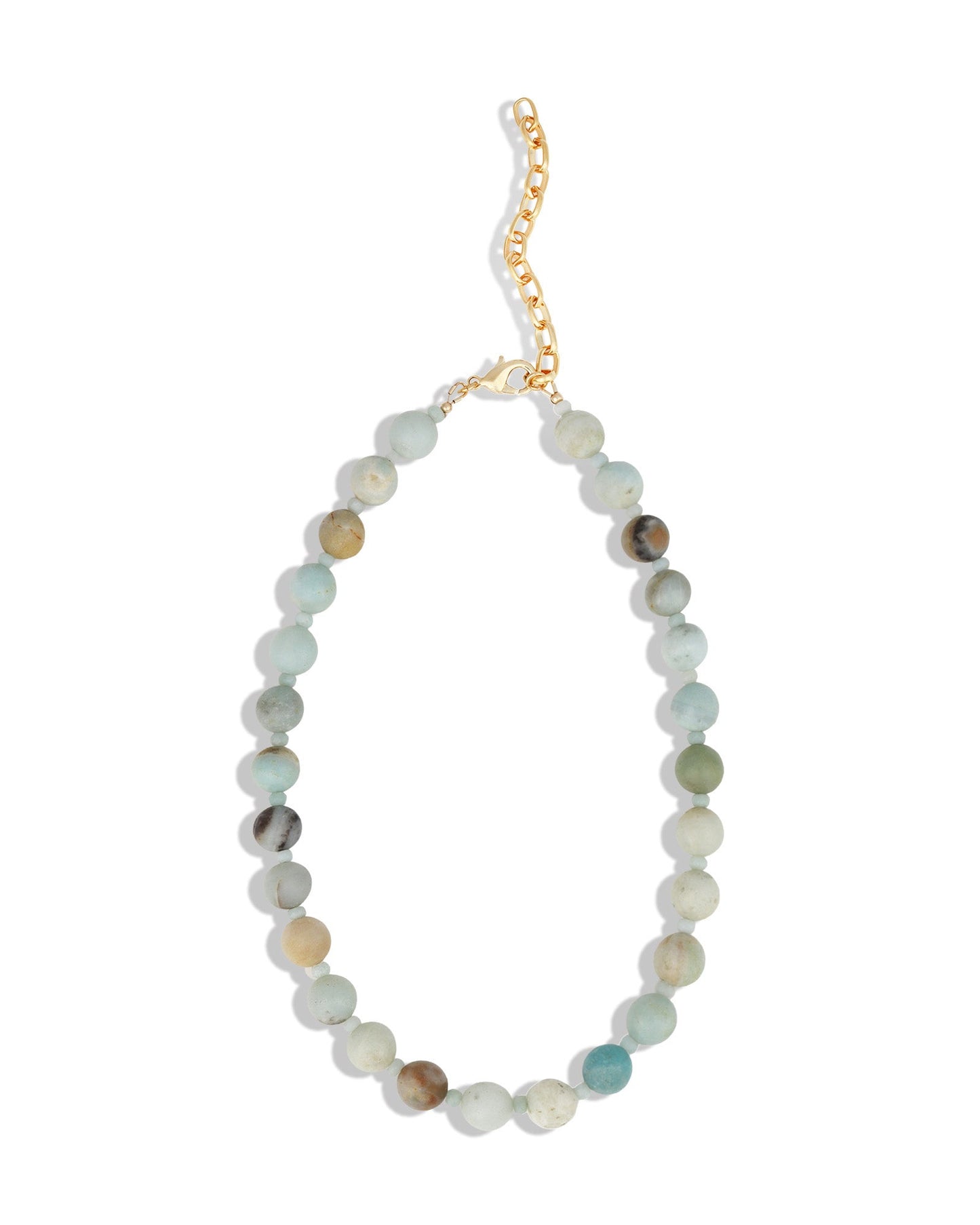 Multi Amazonite Beaded Necklace | 10mm