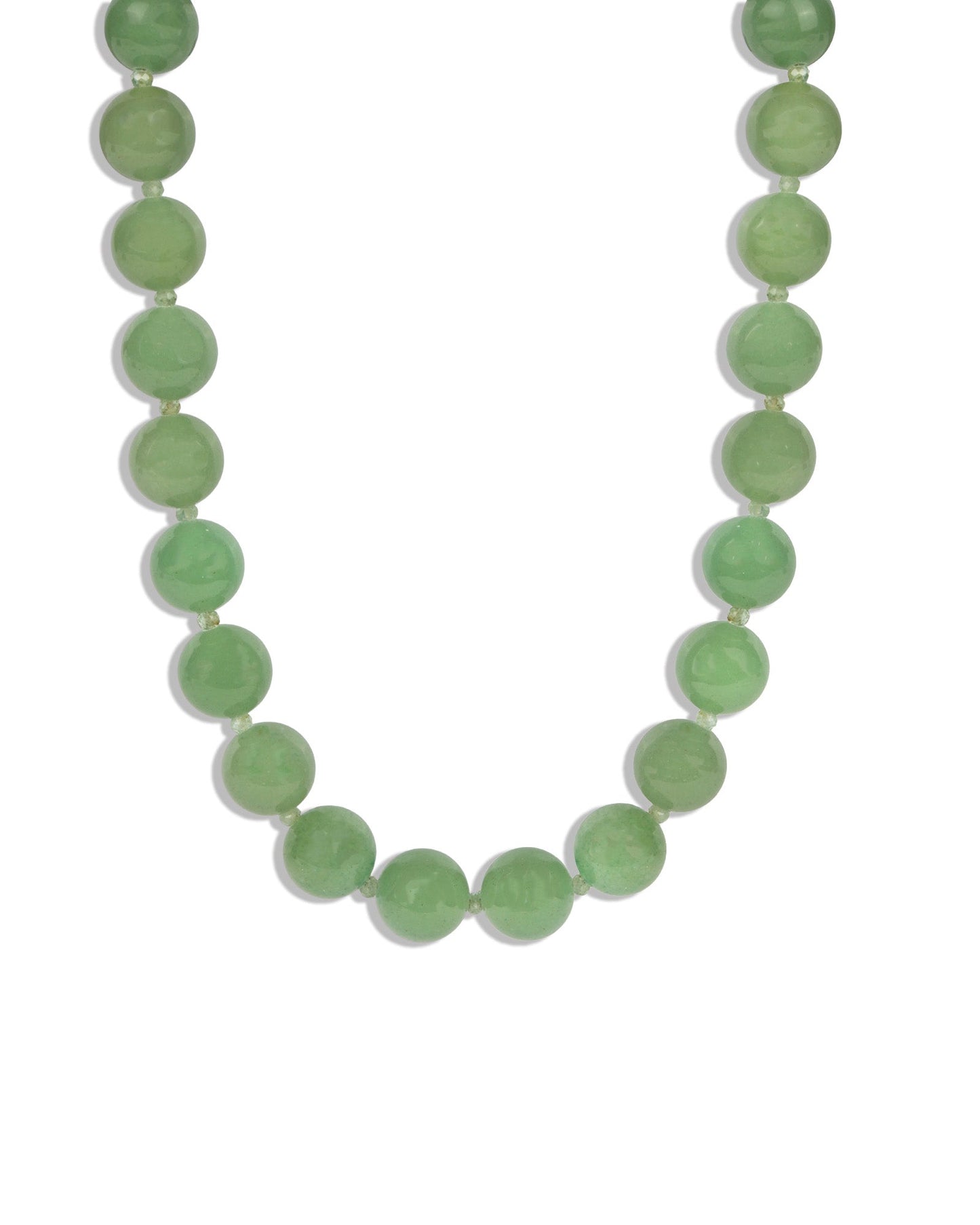 Green Aventurine Chunky Beaded Necklace | 12mm