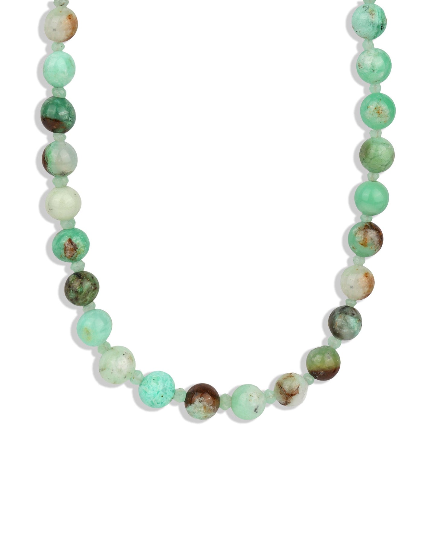Chrysoprase Beaded Necklace | 8mm