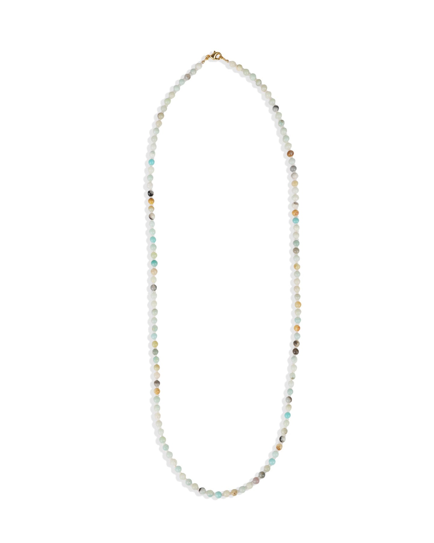 Multi Amazonite Extra Long Beaded Necklace | 6mm