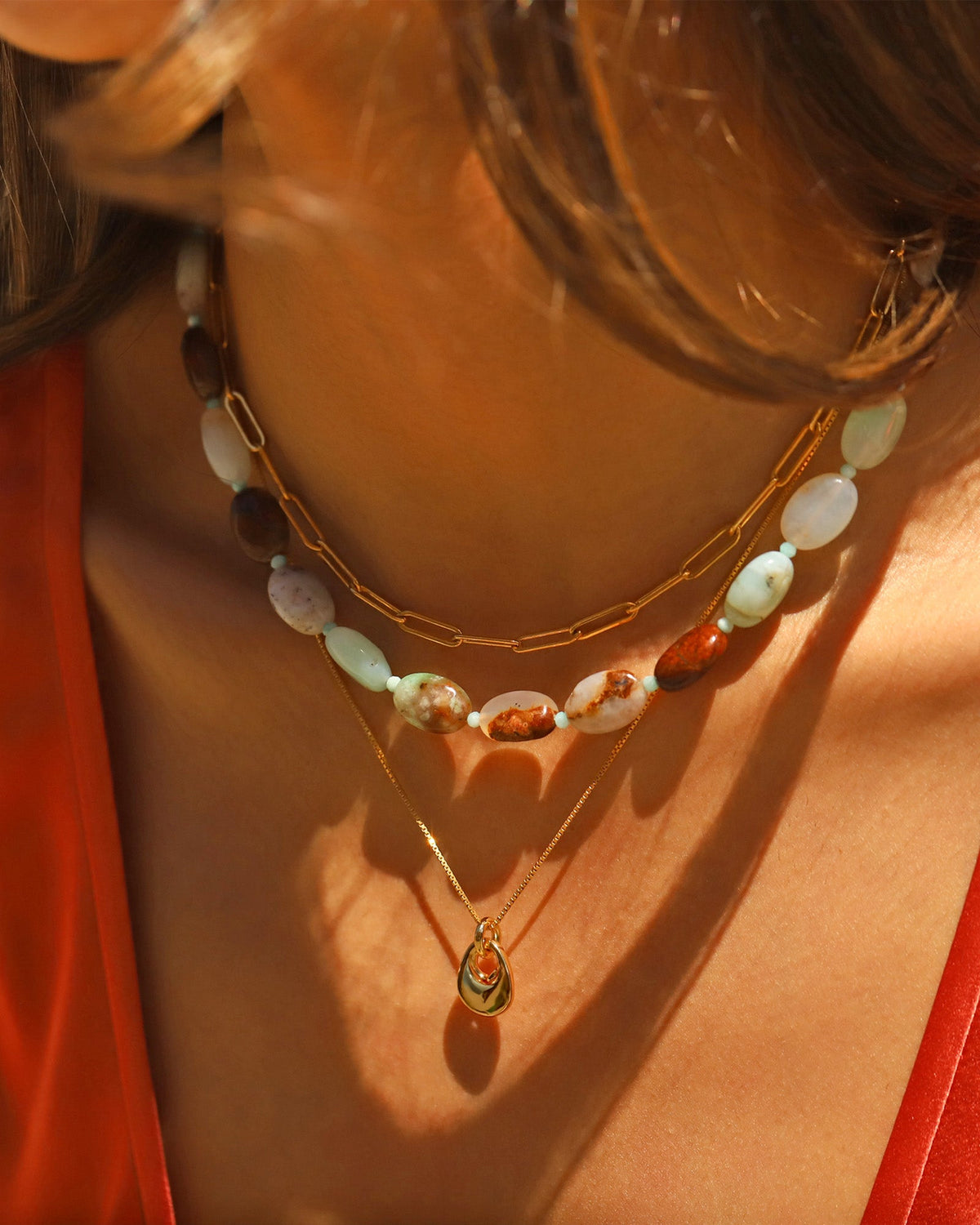 Australian Jade Oval Beaded Necklace