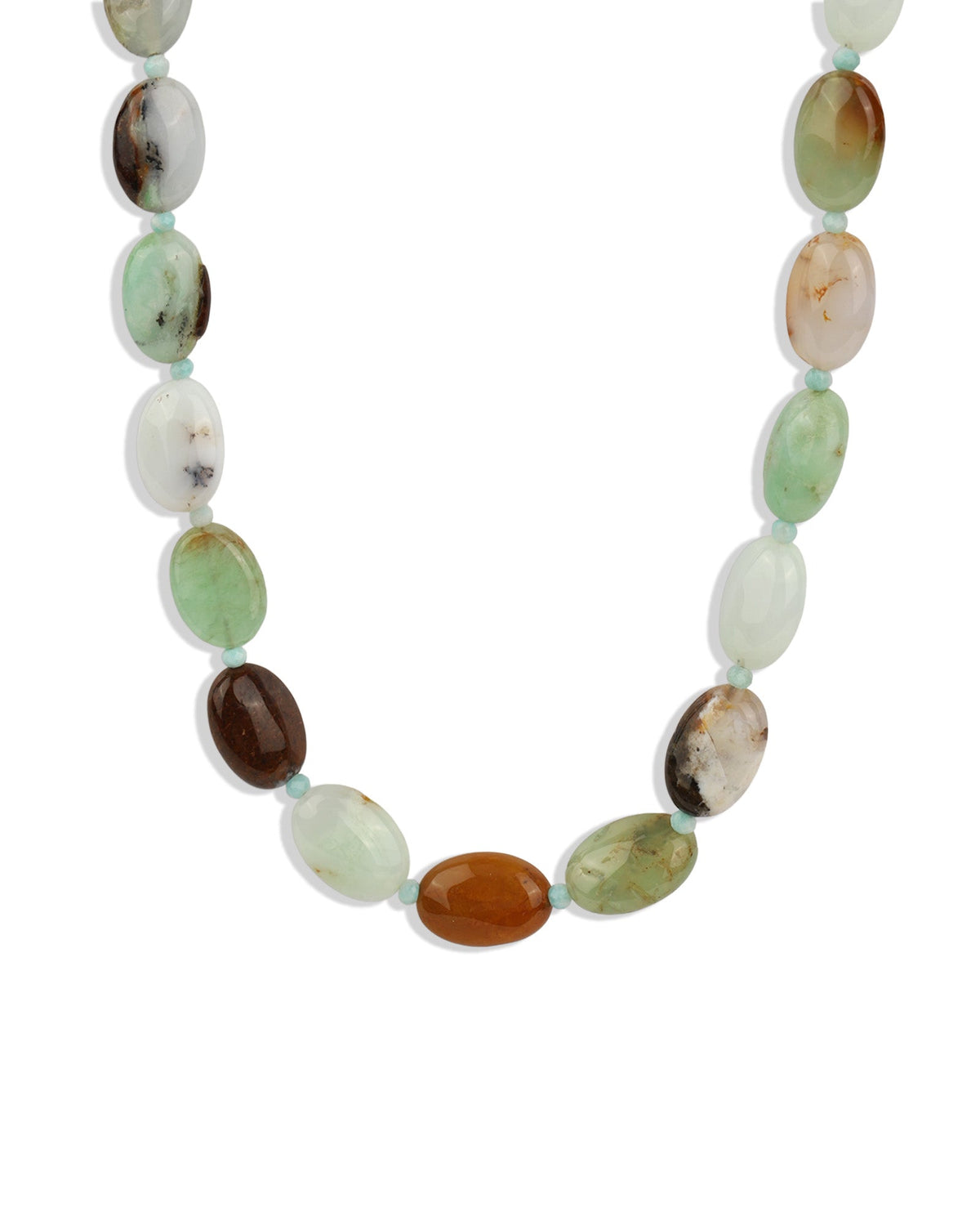 Australian Jade Oval Beaded Necklace