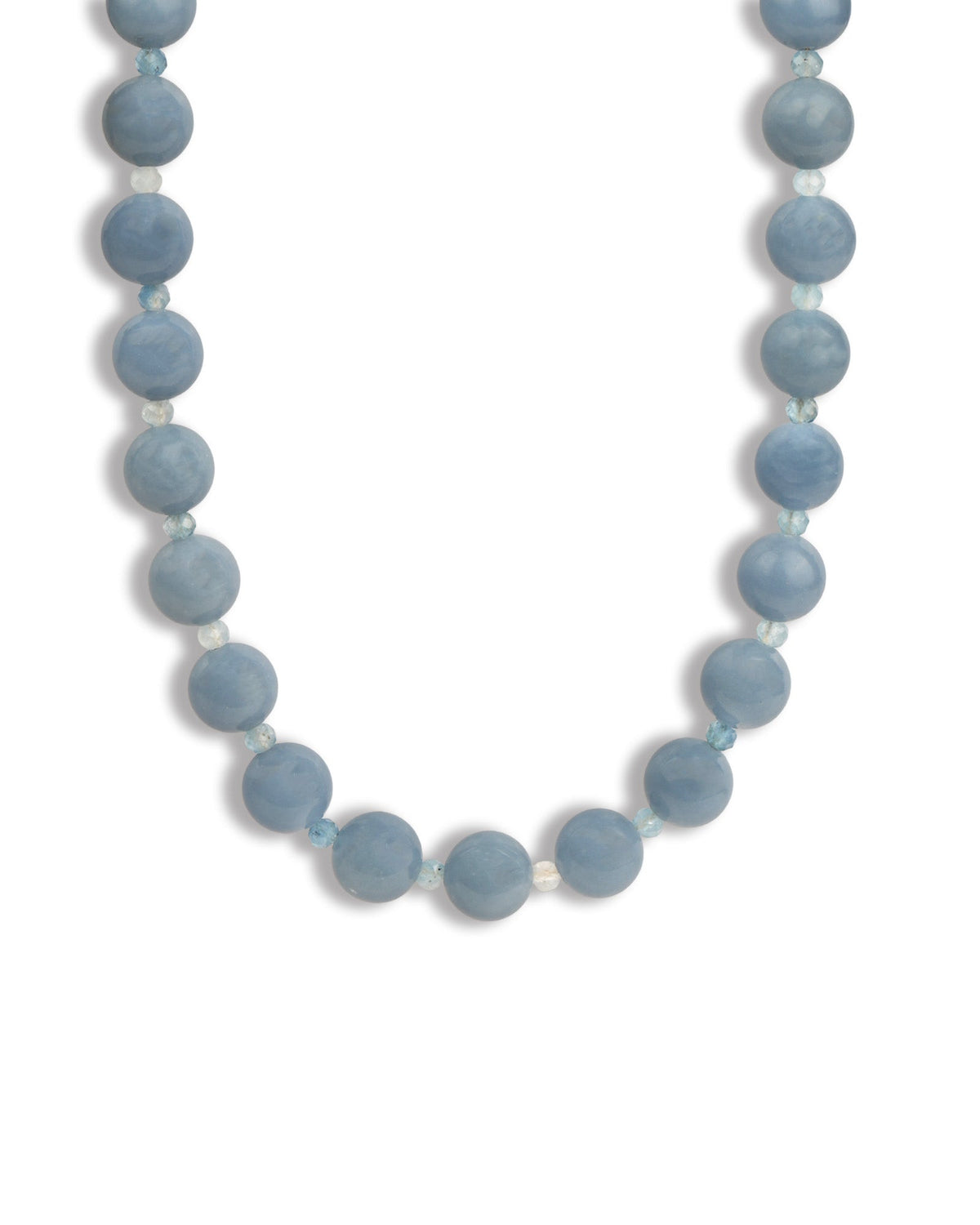 Angelite Chunky Beaded Necklace | 10mm