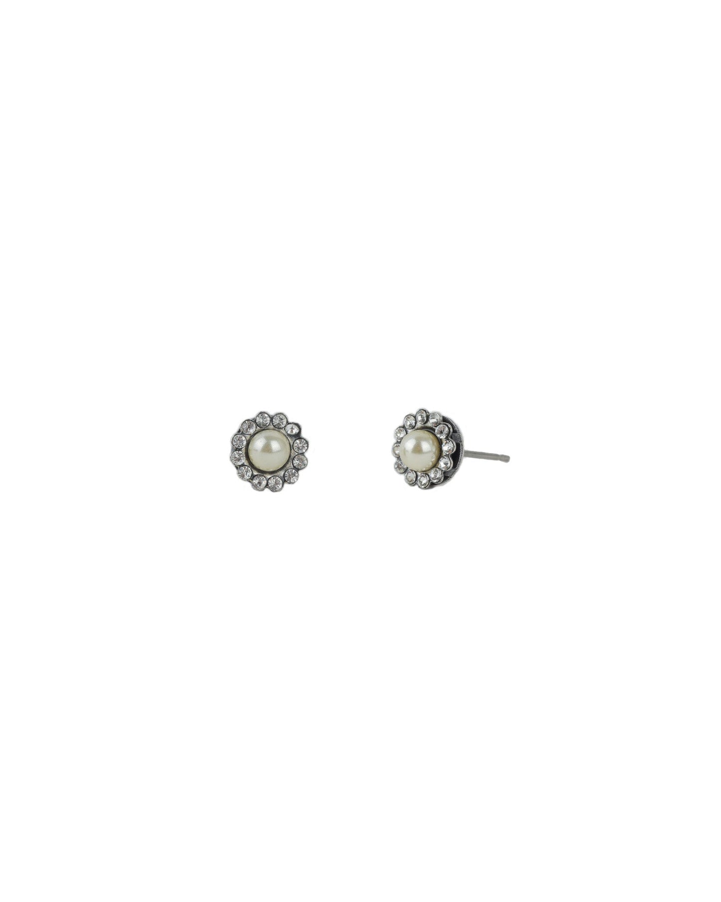 Round Halo Pavé Studs | 7mm