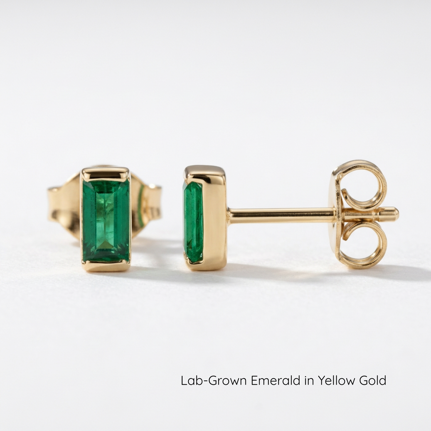 The Baby Baguette Stud | Channel Set