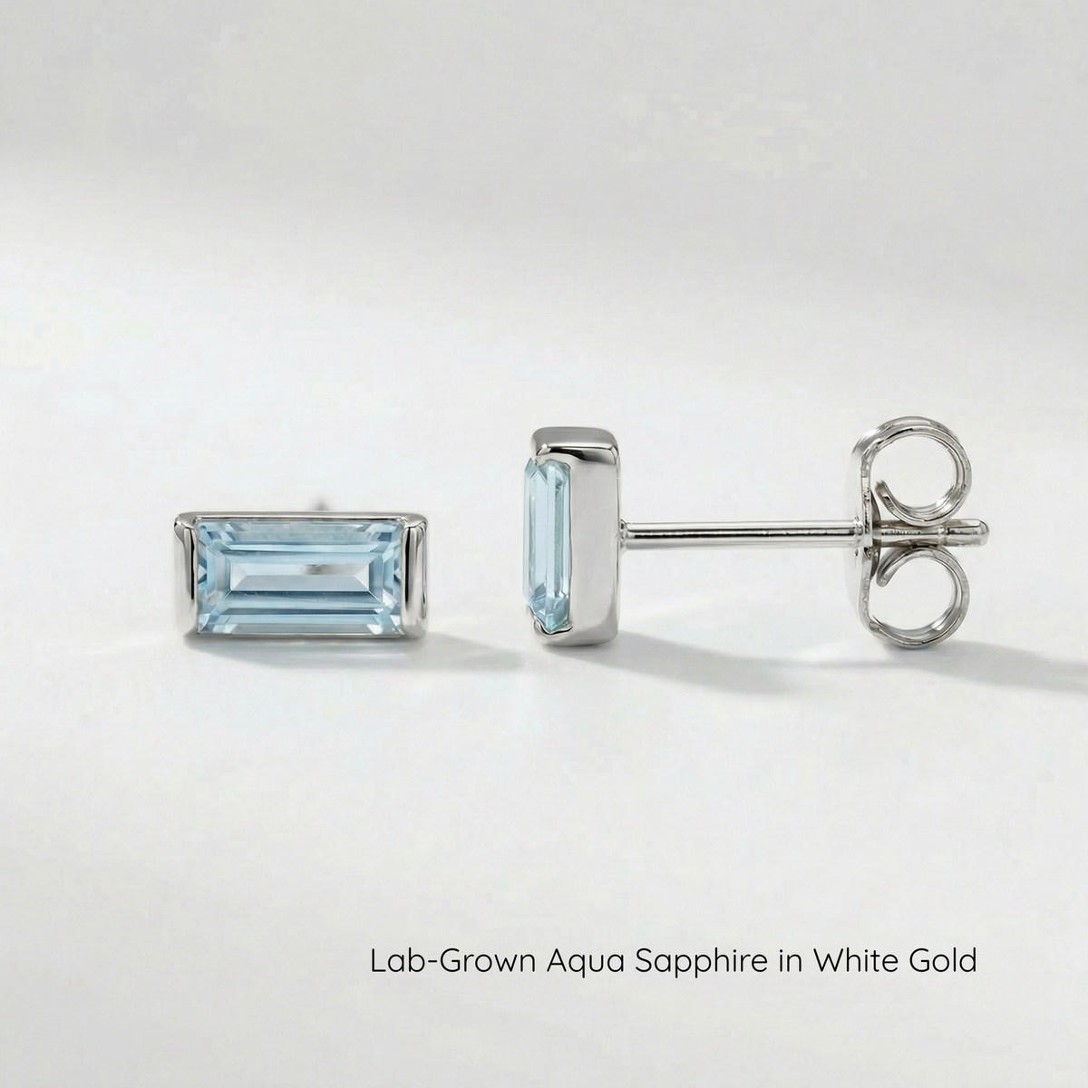 The Baby Baguette Stud | Channel Set