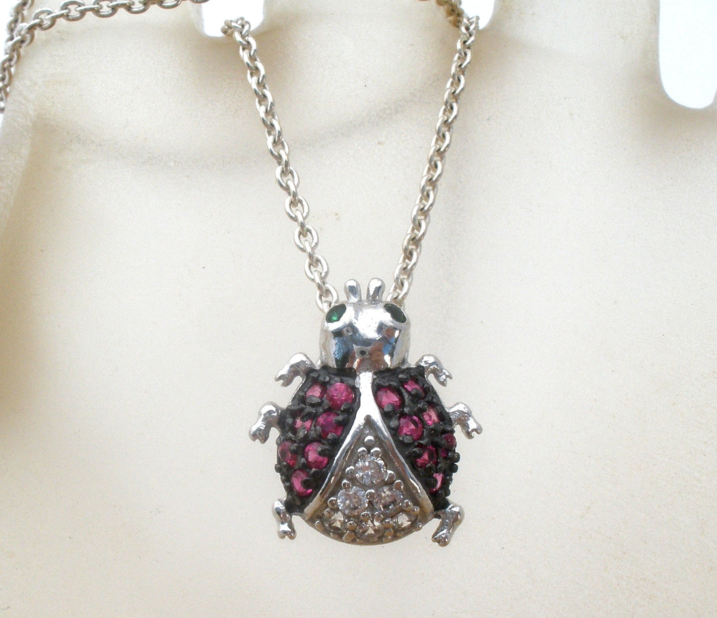 Ladybug Pendant Pendant Sterling Silver 18"
