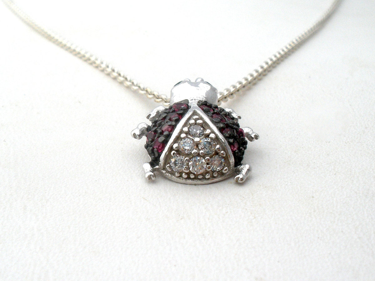 Ladybug Pendant Pendant Sterling Silver 18"