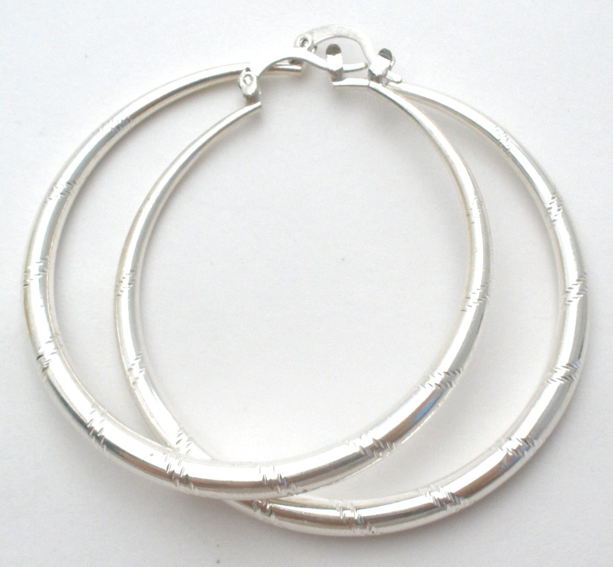 Large Hoop Earrings Sterling Silver