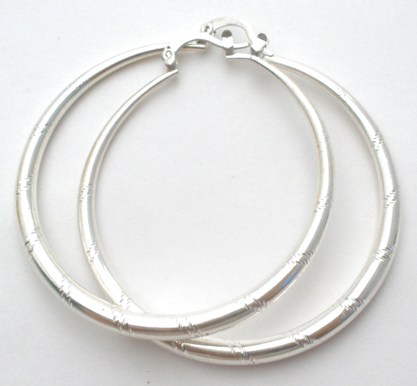 Large Hoop Earrings Sterling Silver