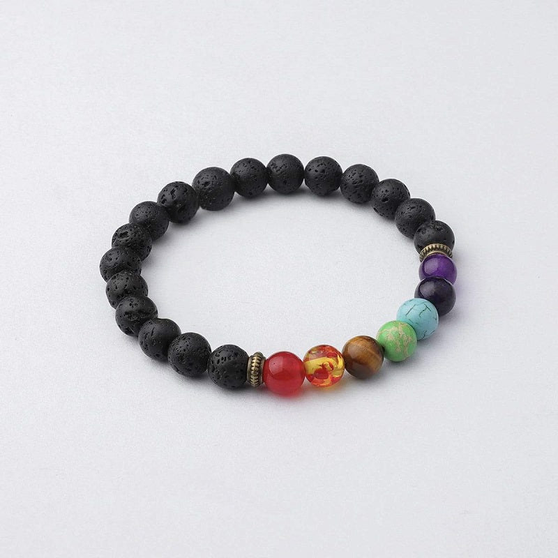 Lava Stone Chakra Diffuser Bracelet
