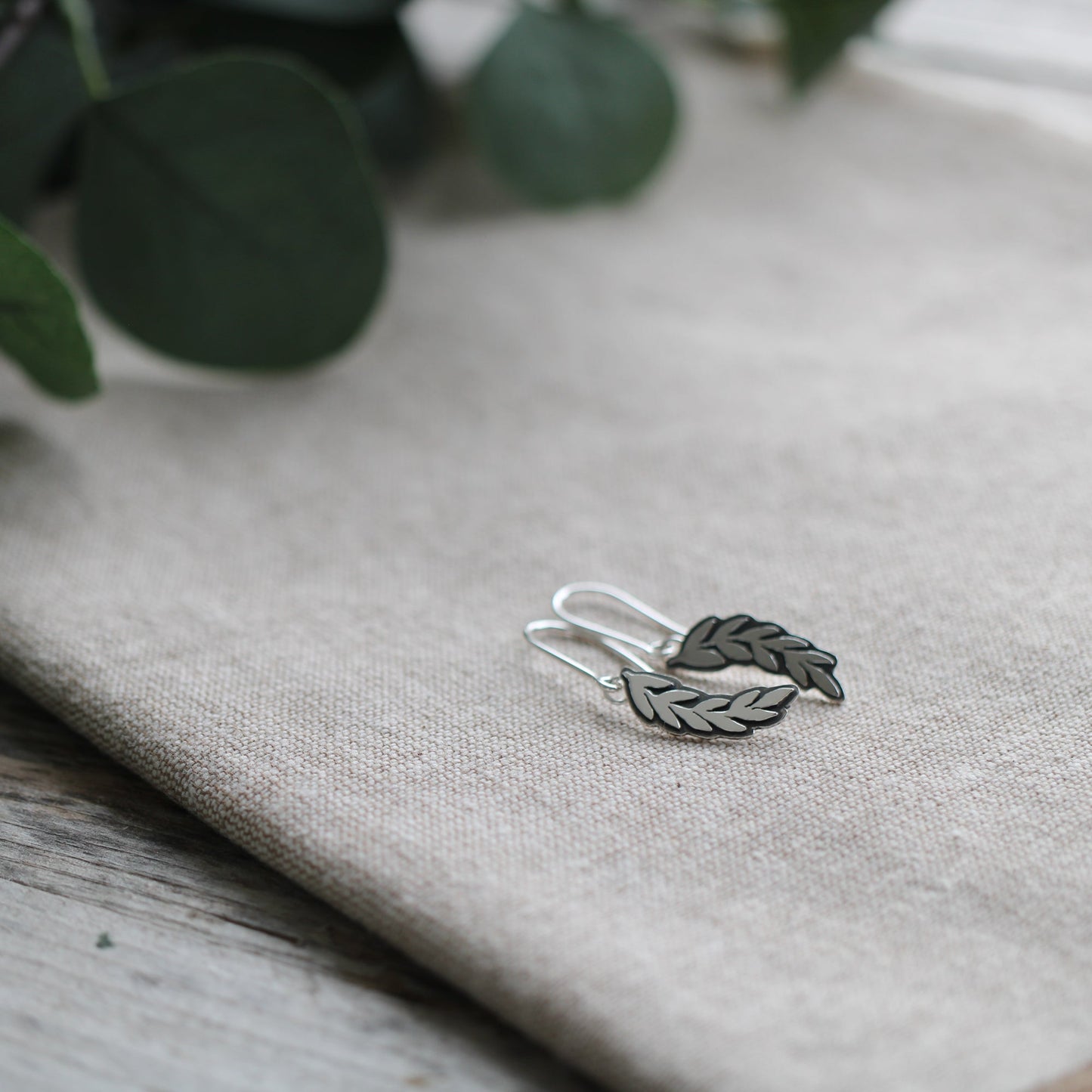 Long Layered Leaf Earrings