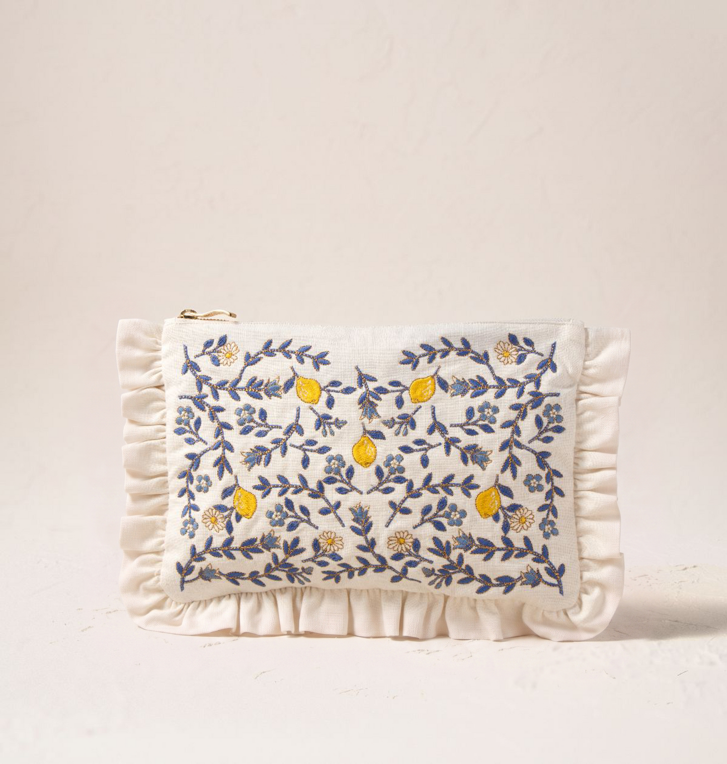 Lemon Garden Frill Pouch