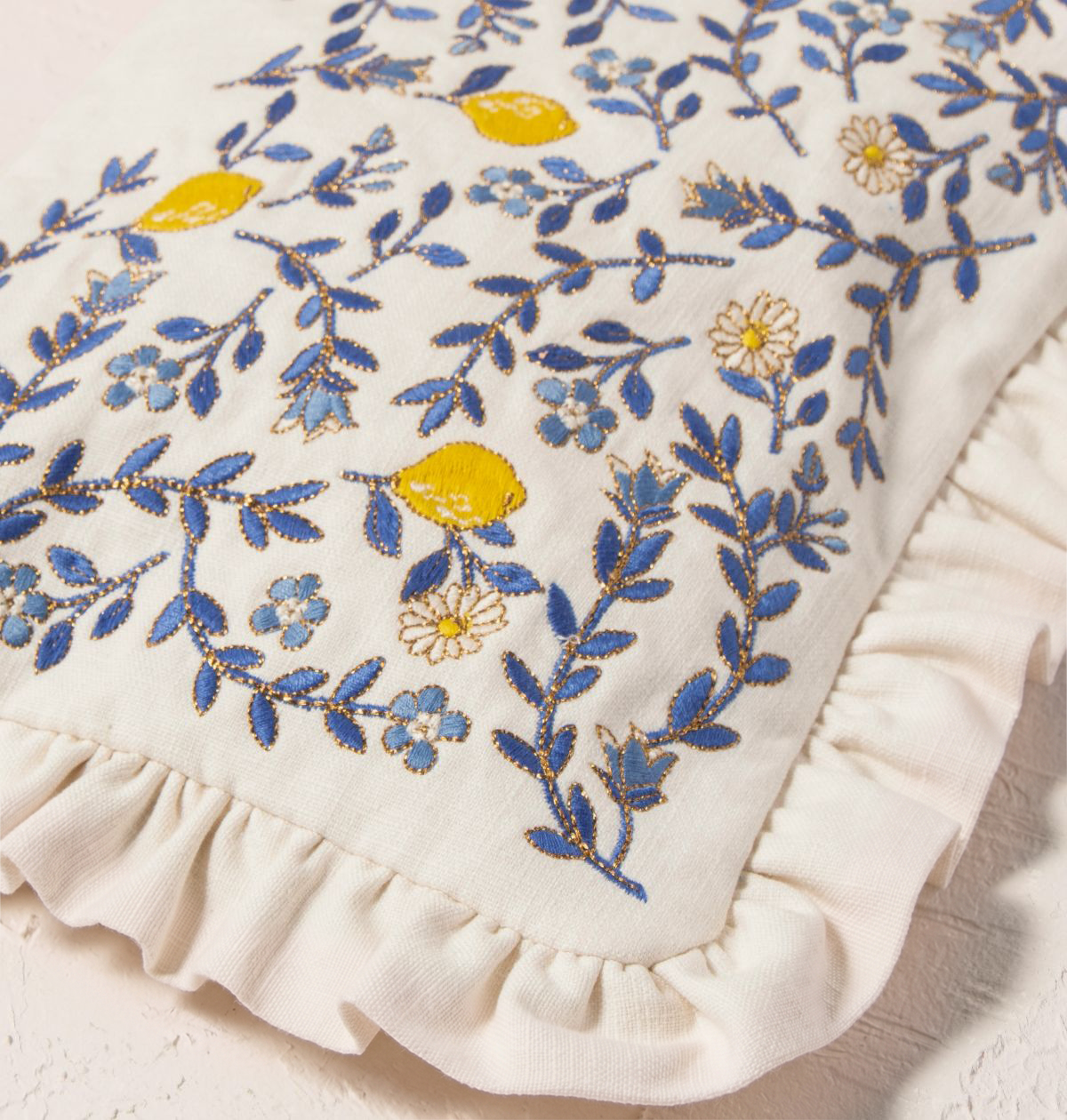 Lemon Garden Frill Pouch