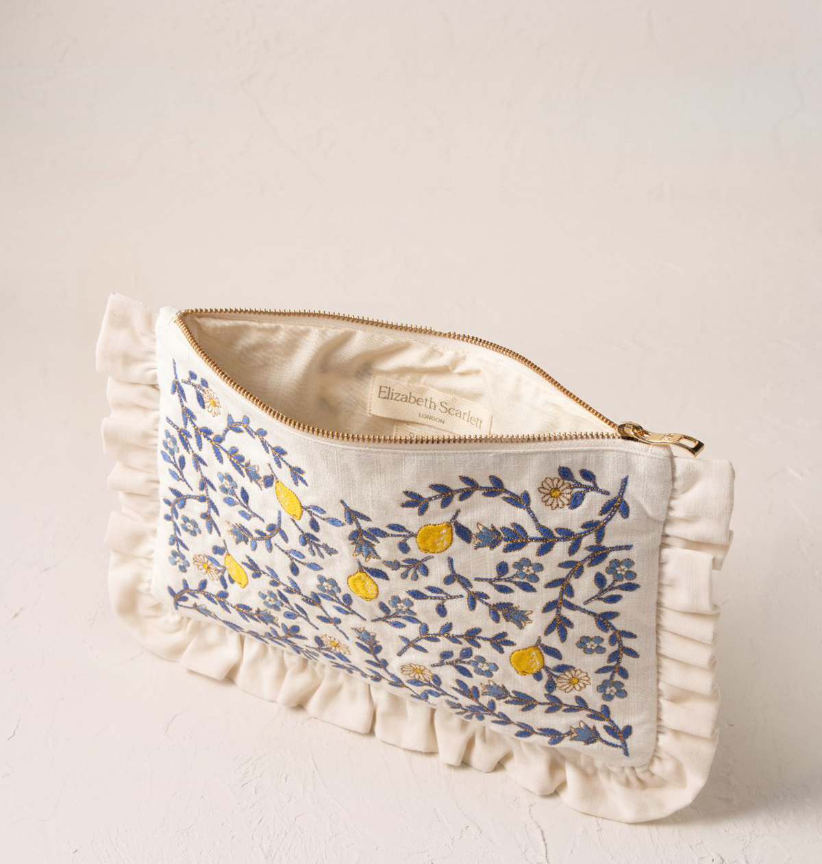 Lemon Garden Frill Pouch