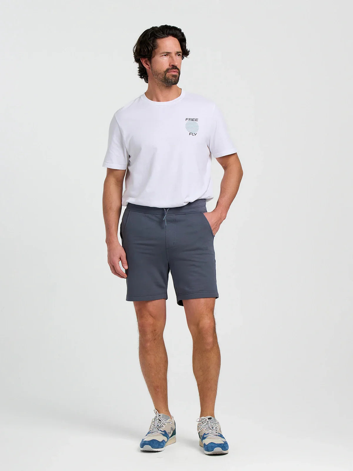 Men's Bamboo Lightweight Fleece Short - Storm Cloud