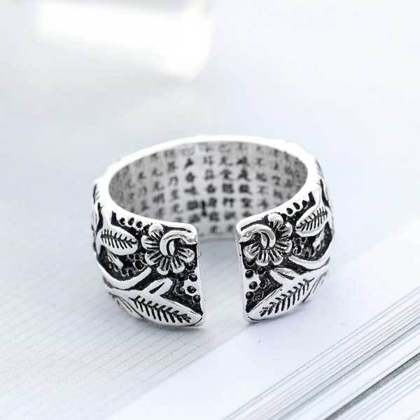 Lotus Heart Sutra Ring